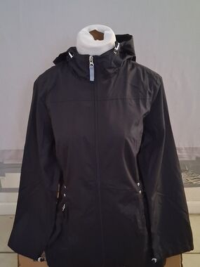 Women's JONES New York Lightweight Full Zip Hooded Jacket Size: Medium